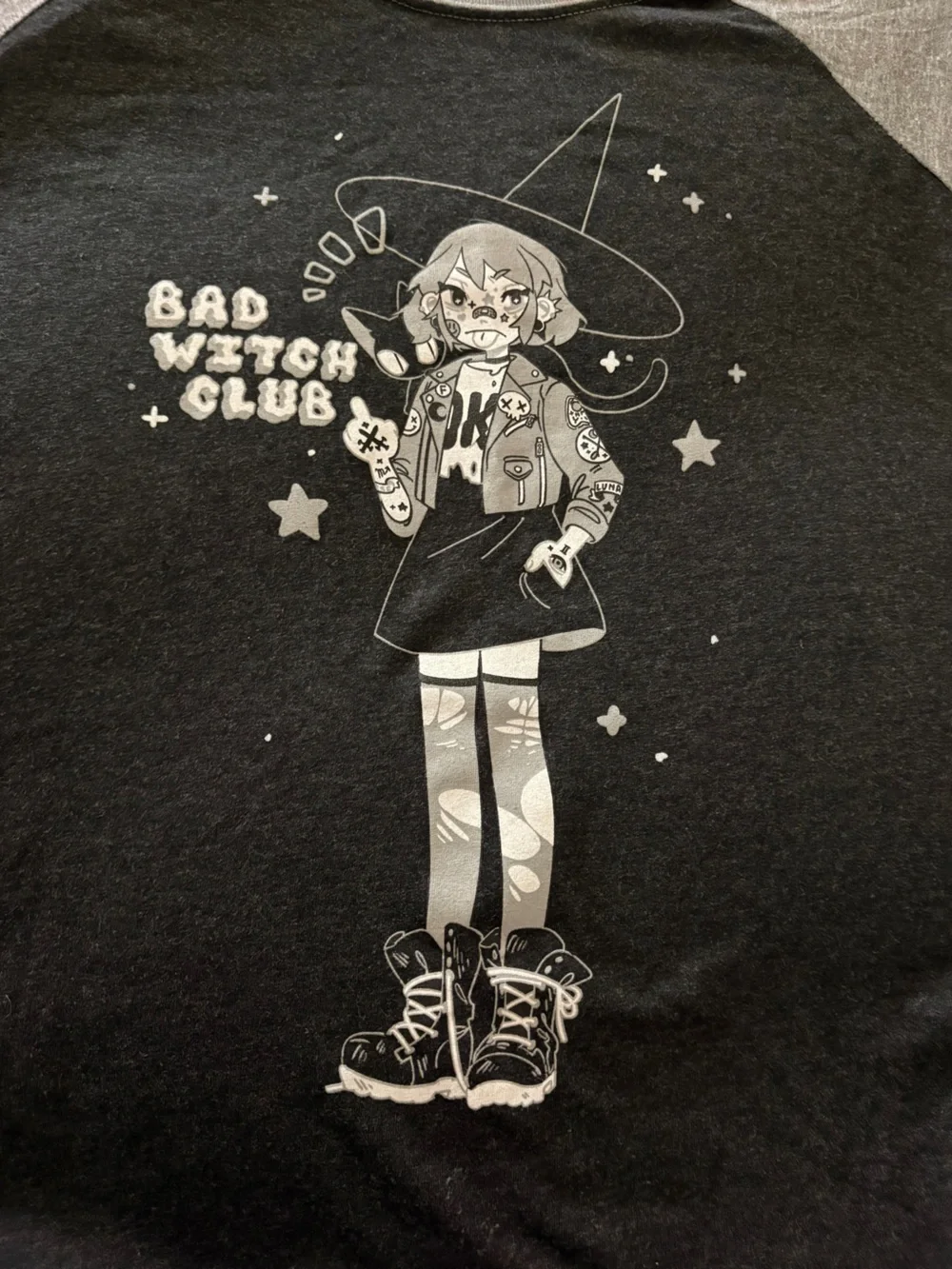 Bad Witch Club Black Long-Sleeve Graphic Tee